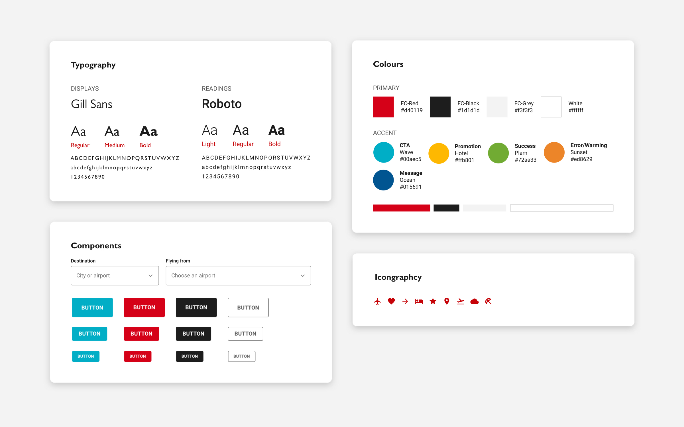 Flight Centre Canada - Digital Styleguide