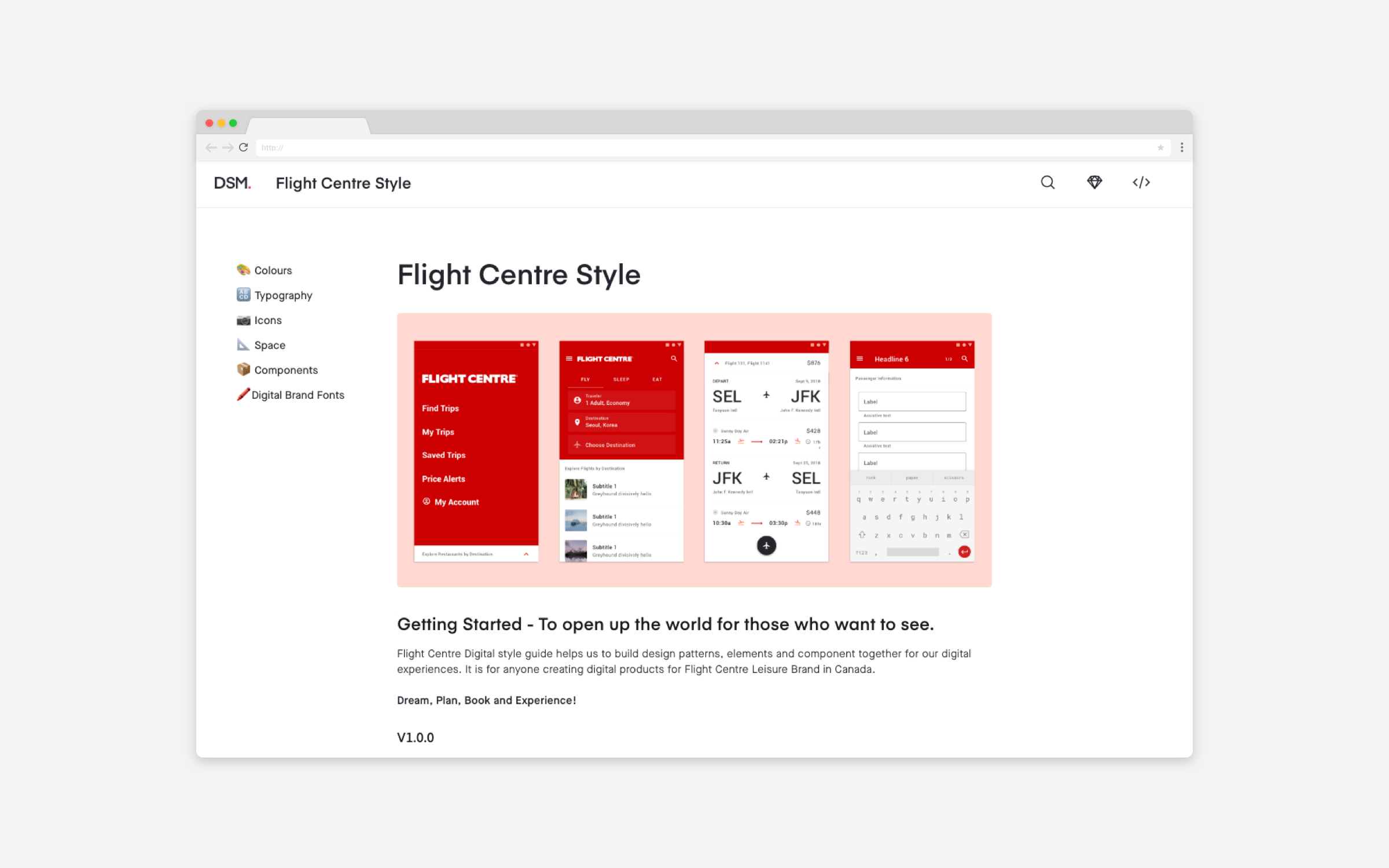 Flight Centre Canada - Digital Styleguide