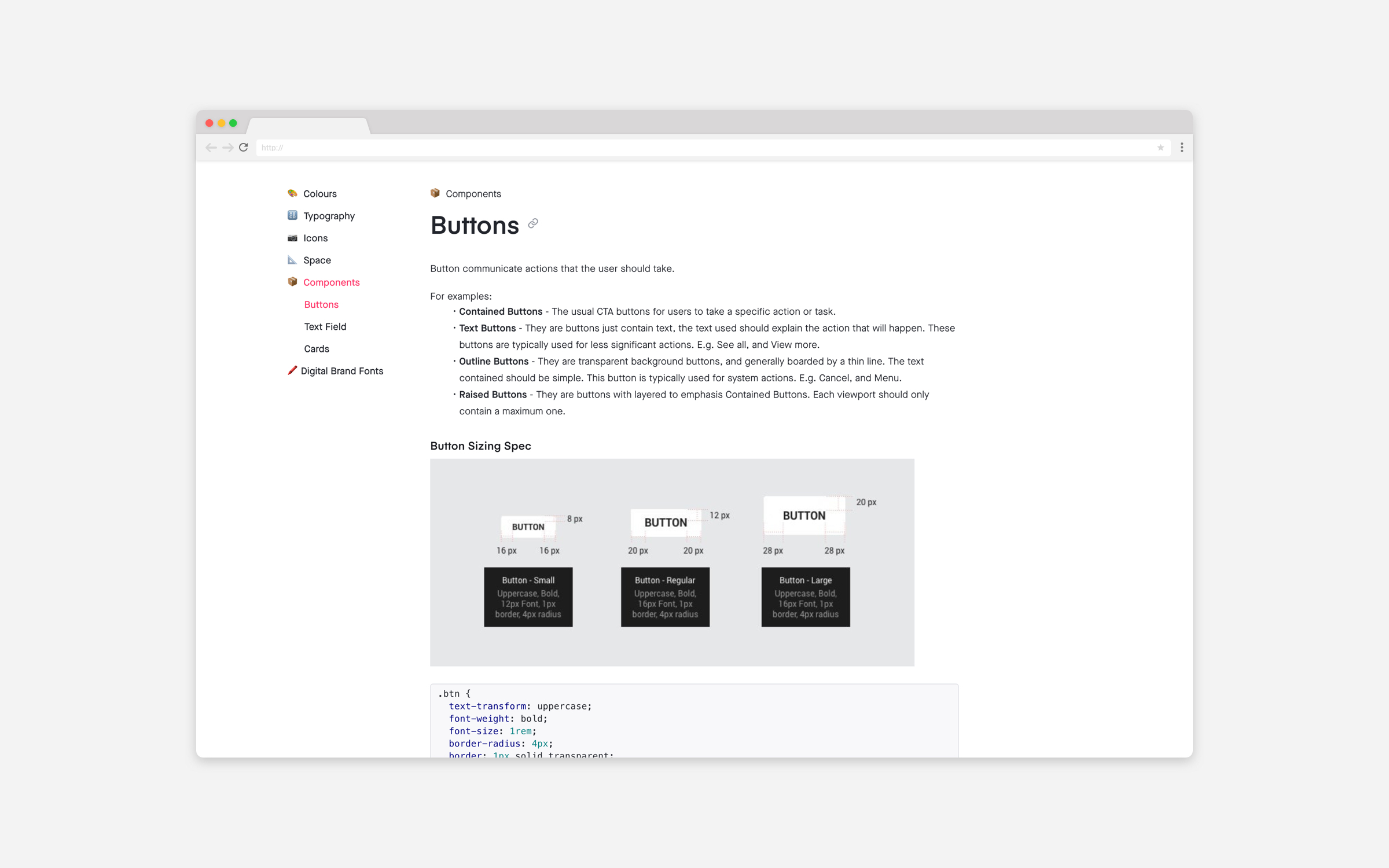 Flight Centre Canada - Digital Styleguide, Components - Button